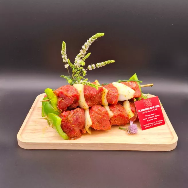 Brochette de bœuf marinée 500gr